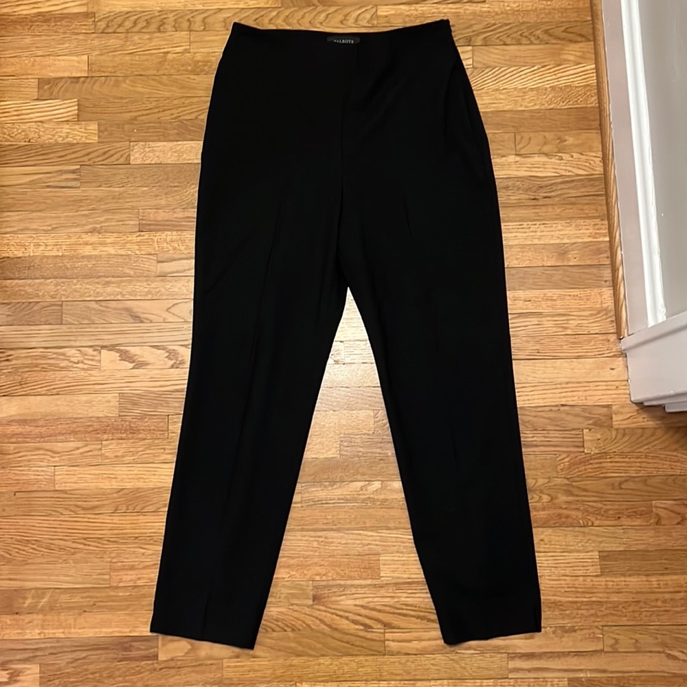 Talbots black side-zip pants. Size 10.
